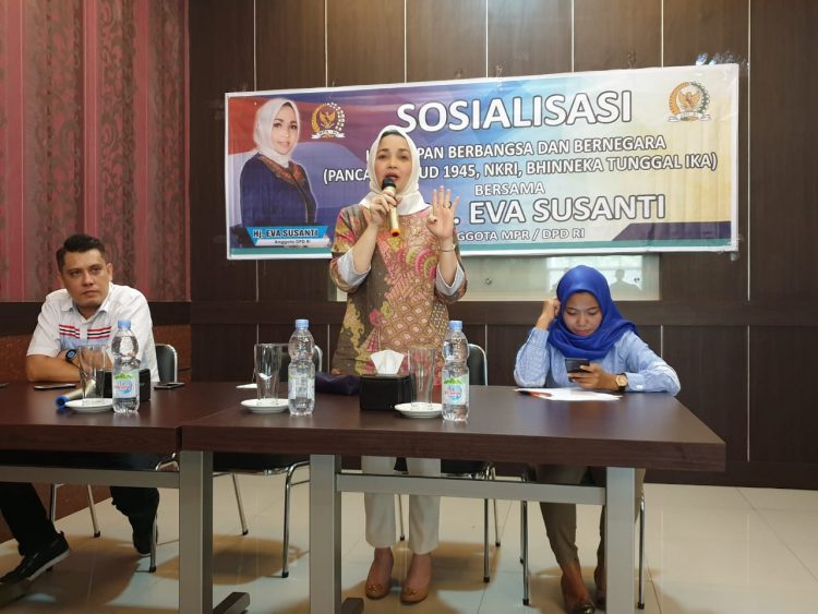 Hj Eva Susanti DPD RI Gelar Sosialisasi Empat Pilar
