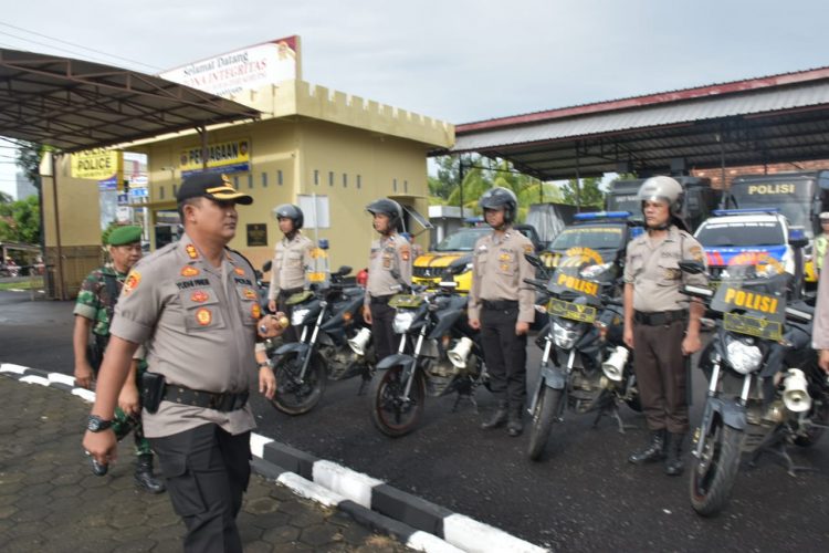 Dukungan Pilkades Serentak, Polres Muba Laksanakan Apel Gelar Pasukan