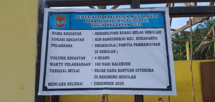 DEMl UANG ” DINAS PENDIDIKAN DAN KEPALAH SEKOLAH KAB.MUSI RAWAS MEMBUTAKAN MATA MASYARAKAT