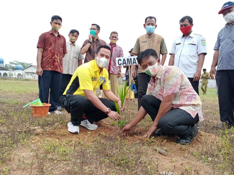 Kecamatan Sungai Lilin Tanam 4500 Batang Bibit Pinang , Sambut HUT Muba dan HTN