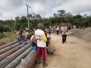 Modal Semangat Gotong-royong , Warga Muba Bangun Jembatan