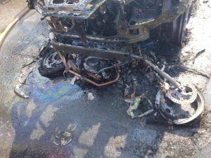 Mobil Dinas Plt Sekda Muara Enim Terbakar