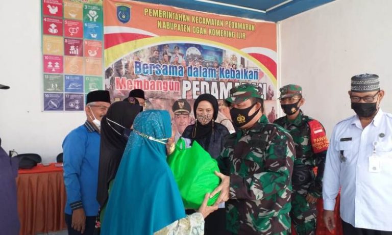 Kabupaten OKI , OKI-Baznas Bersama Kodim 0402 OKI/OI Berikan Sembako