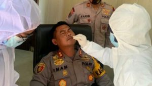 Anggota Polres Banyuasin di Swab Antigen Test