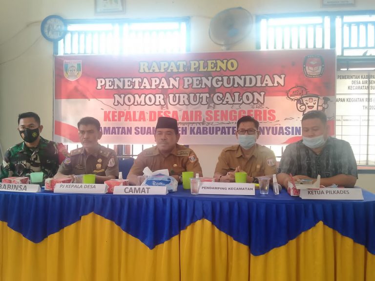 Panitia Pilkades Air Senggeris Gelar Rapat Pleno Penetapan dan Pengundian Nomor Urut Calon Kades