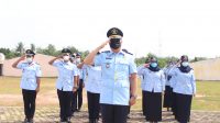 Kenang Jasa Pahlawan , Lapas Banyuasin Gelar Upacara Tabur Bunga di TMP Banyuasin