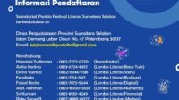 Yuk….! Rebut Hadiah Festival Literasi Dinas Perpustakaan Sumatera Selatan