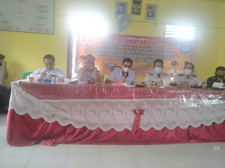 Panitia Pilkades Pulau Rajak Resmi Tetapkan Dua Calon Kades Pada Rapat Pleno Terbuka