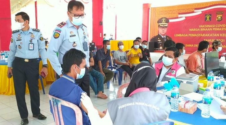 Lapas Banyuasin , Sebanyak 487 Warga Binaan Lapas Kelas IIA Banyuasin Mengikuti Vaksin Dosis Kedua