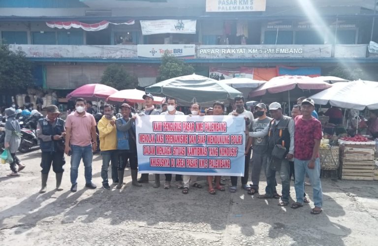 Pengurus Pasar KM 5 Palembang Dukung Polda Sumsel Berantas Aksi Premanisme