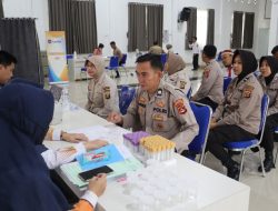 Polres Musi Banyuasin menggelar cek kesehatan berkala kepada seluruh anggota Polres dan Polsek jajarannya