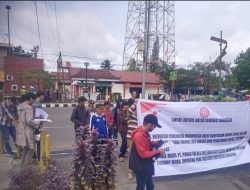 Puluhan Massa dari Lintas Aktivis Antar Generasi Indonesia (LAAGI) Lakukan Aksi Demo di Pemkab Muba, Desak Agar Berikan Teguran Kepada Pihak Manajemen PT Pinago Utama