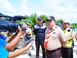 Pj Bupati Sandi Fahlepi Tinjau Jalan Penghubung di Kecamatan Lalan