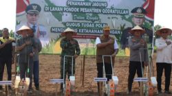 Wakil Ketua DPRD Banyuasin Irian Setiawan, S.H., M.Si menghadiri Tanam Jagung Bersama Kapolres Banyuasin