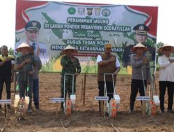 Wakil Ketua DPRD Banyuasin Irian Setiawan, S.H., M.Si menghadiri Tanam Jagung Bersama Kapolres Banyuasin